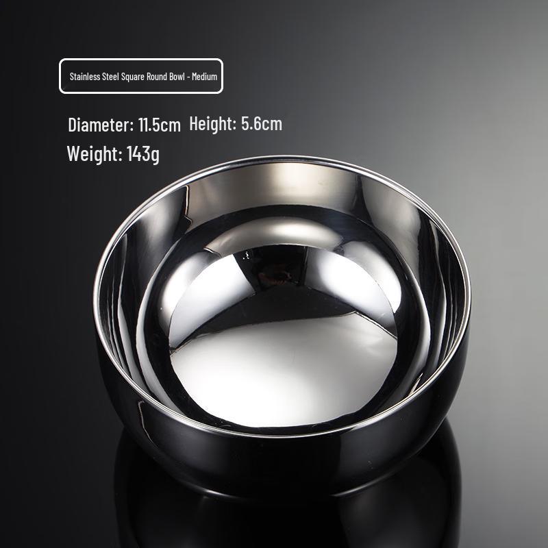 

ZISIZ Stainless Steel Square-Round Bowl