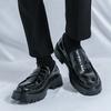 Fashion Fashion Thick bottom Leather Shoes Handmade Loafers for Men High Quality Dress Shoes Male Social Masculino Business Formal Shoes