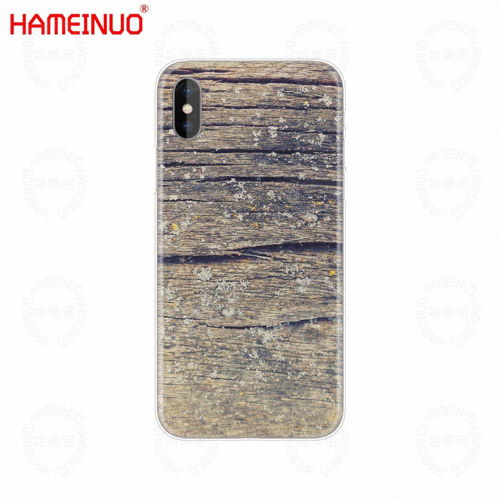 HAMEINUO textur holz Stil handy Abdeckung fall für iphone X 8 7 6 4 4s 5 5s SE 5c 6s plus