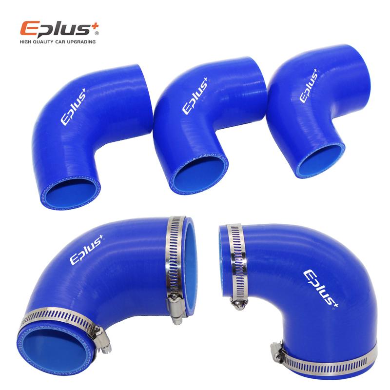 Blue Silicone Tubing Hose 90 Degrees Big To Small Connector Universal Car Intercooler Turbo Intake Pipe Coupler Multi Size