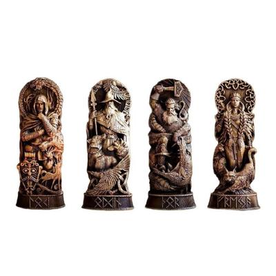 Socha severského boha Vikingové Mytologie Figurky Odin/Thor/Loki/Freyja Socha Středové dekorace Skandinávská božstva Ozdoba