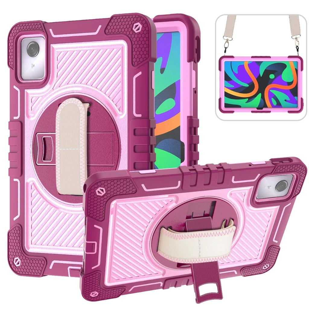 Funda Tablet Case for Lenovo Tab M11 TB330FU TB331FC XiaoXin Pad 11inch 2024 Kids Safe Silicone Tablet Cover with Shoulder Strap