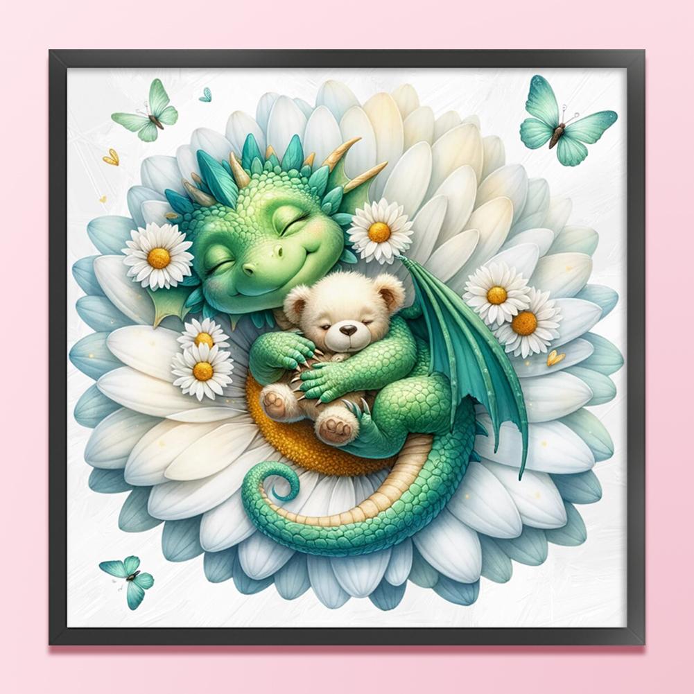 Full Embroidery Eco-cotton Thread 11CT Printed Dragon Cross Stitch Kit 50x50cm