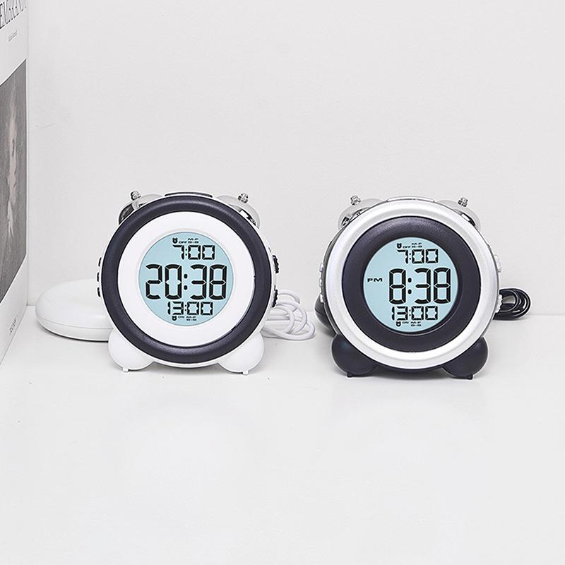 Super Loud Vibration Alarm Clock With Vibrator Multi-Functional Dual Alarm Clock For Heavy Sleeper Deaf Hard Of Hearing Snooze