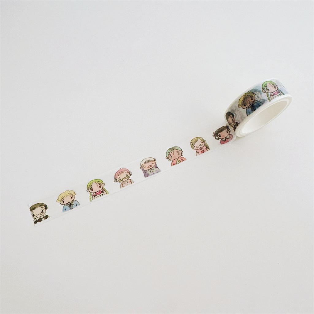 5m Washi Tape Ins Style Cartoon Elephant Tomato Decorative Paper Tape Removable for Journaling Scrapbooking DIY Craft