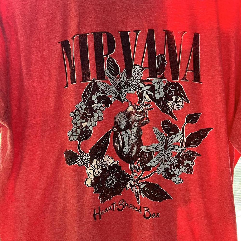 Красная и черная хлопковая футболка Nirvana Все размеры S-5XL Короткий рукав Унисекс M