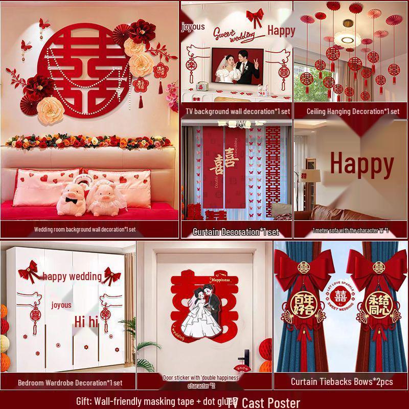 Wedding Decoration Set for Groom's Room & Bride's Bedroom