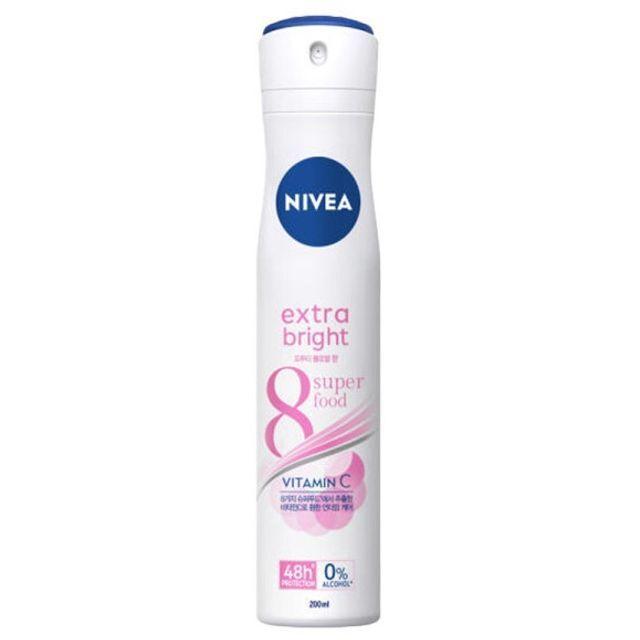

CBDGKPHV NIVEA Deodorant Spray 200ml Underarm Tube Extra Bright