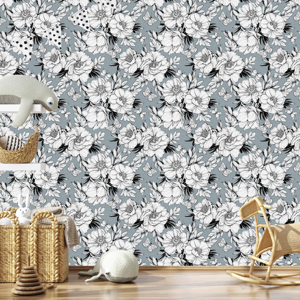 Stylish Peonies Wallpaper for Living Room and Bedroom 50x1000