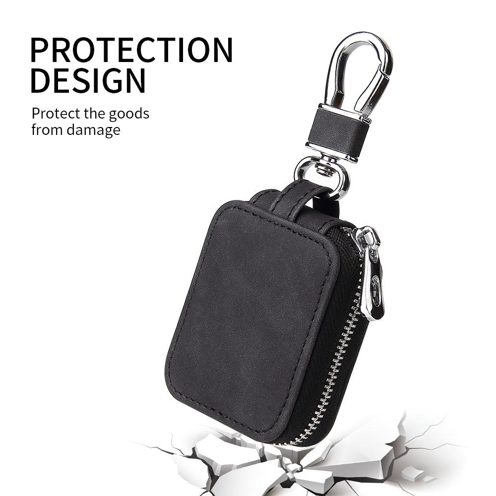 Fashion Imitation Leather Earphone Case Shockproof Earphone With Hook Cover Protective Case