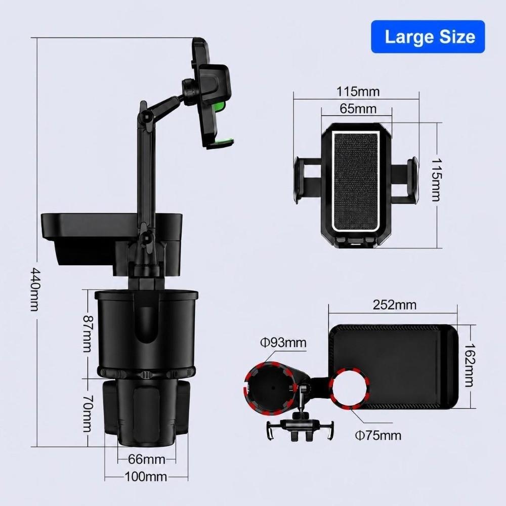 Adjustable Base Car Cup Holder 360° Rotation Car Cup Holder Expander  Car Organizer