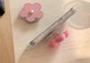 3D Flower Cute Pink Bowknot Magnetic Grip Tok Phone Case for iPhone 16 15 14 17 Pro Max Wireless Charge Girl Cover for Magsafe