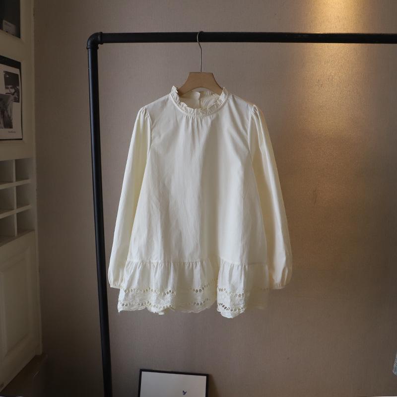 

2025 Ранняя весна Корейский стиль Свободная средней длины женская рубашка One Size абрикосовый