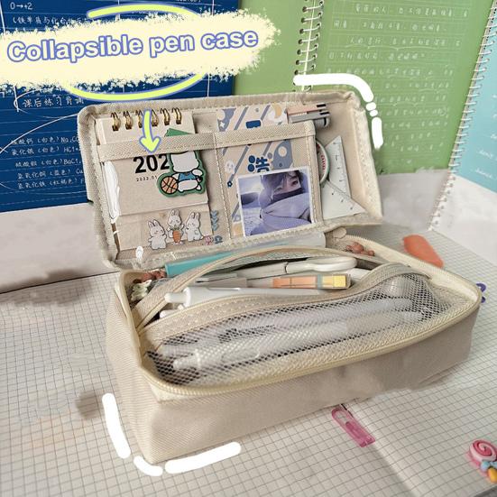 

Креативный пенал с двойной молнией. Многофункциональный стильный дизайн. Удобный пенал для хранения.