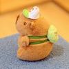 Baseball Plush Capybara Toy With Pp Cotton Filling For Home Decor Office And