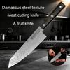 Damascus Textured Kitchen Knife, a High-quality Japanese Kitchen Accessory, Is Suitable for Cutting Meat, Vegetables and Fruits
