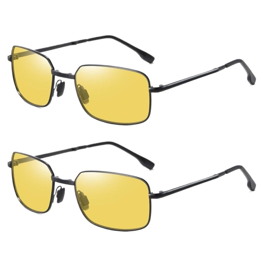 2PCS Pochromic Sunglasses Eyewear 2 In 1 for Women Men Pochromic Eyeglasses Night Vision Goggles