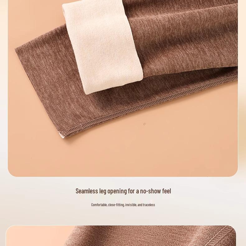 Men's Antibacterial Seamless Cashmere Silk Base Layer Pants for Autumn and Winter