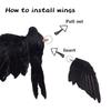 Realistic Crow Tabletop Decoration Halloween Prop Scary Atmosphere Artificial Crow Figurine for Seasonal Indoor Outdoor Display