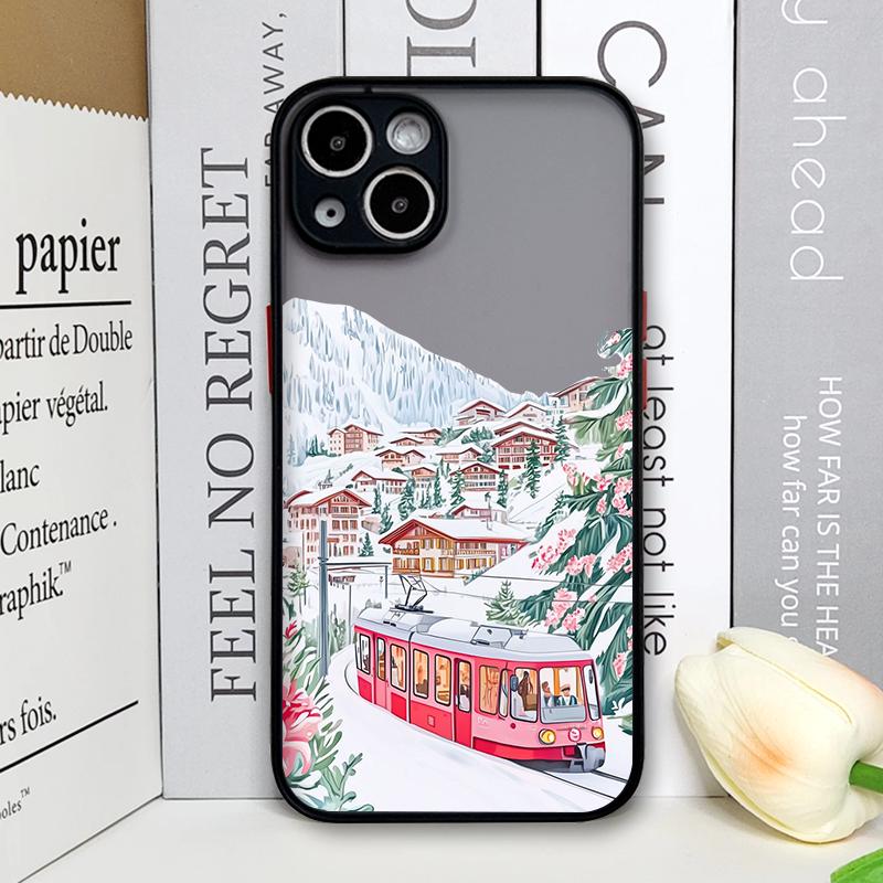 Ins Cartoon Christmas Style Phone Case for Samsung Galaxy A36 A56 A55 A54 A53 A52 A16 A15 A14 A07 A06 5G Streetscape Art Covers