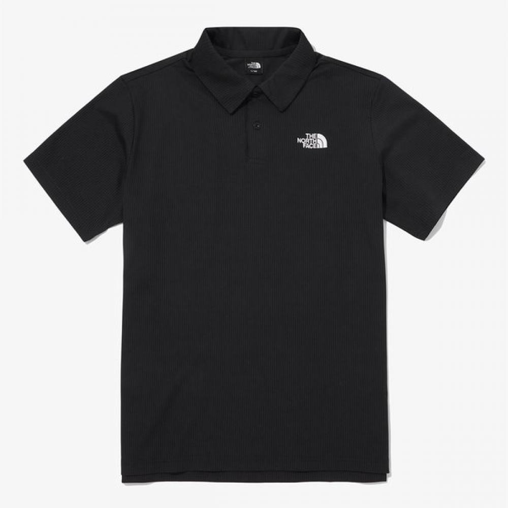 The North Face Men S Ice Field Short Sleeve Polo Nt7pq06a BLACK/095