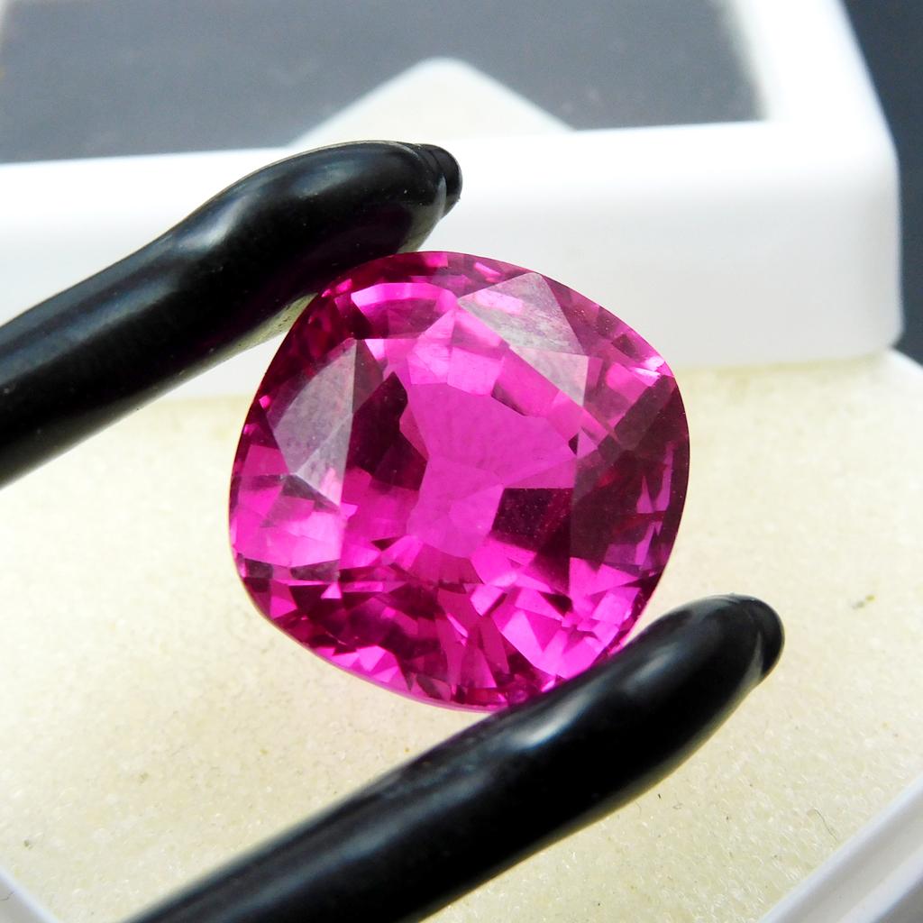 Natural Pink Sapphire Loose Gemstone Square Cushion Cut 19.85 Ct September Birthday Birthstone