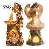 Atmospheric Landscape Lighting Decorative Angel Garden Light, Resin Statue with LED Light for Outdoor Waterproof Yard Art Decor Patio Porch