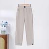 Hodo Women's Mid-Aged Mom Autumn/Winter High-Waisted Straight-Leg Pants