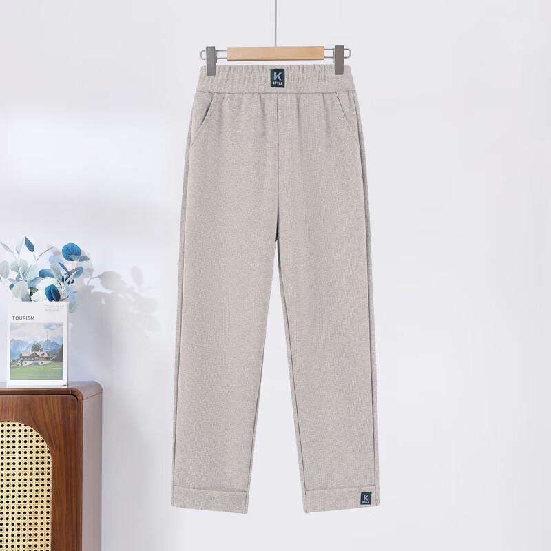 Hodo Women's Mid-Aged Mom Autumn/Winter High-Waisted Straight-Leg Pants