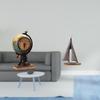 Globe Sailing Boat Figurine Modern Statue Table Clock Collectible Desk Art Craft Ornament for