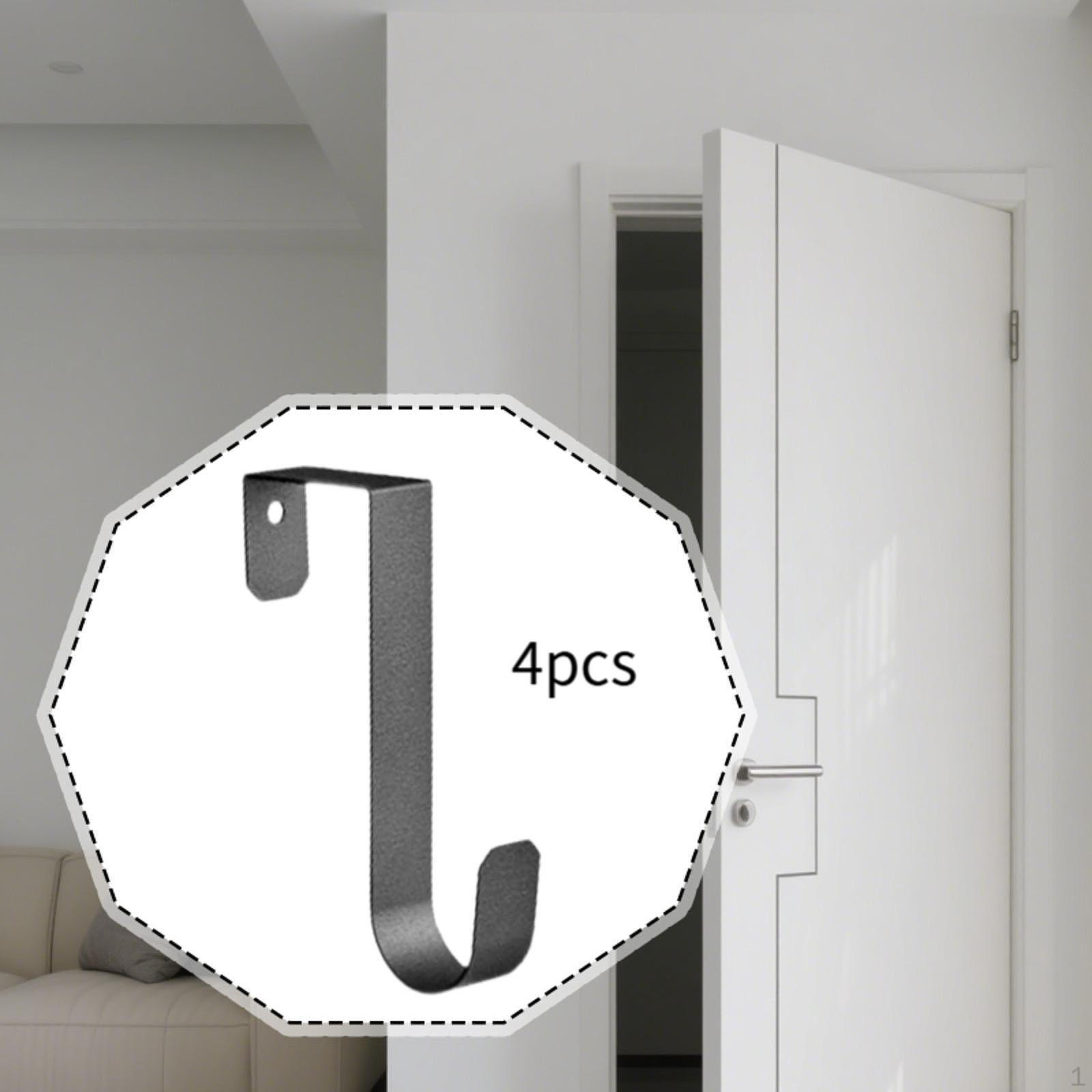 

4 шт. крючок над дверью, подвесной органайзер для кухонного шкафа чёрный
