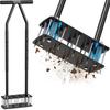 Spike Aerator with Foot Pedal Ergonomic Manual Lawn Matte Black
