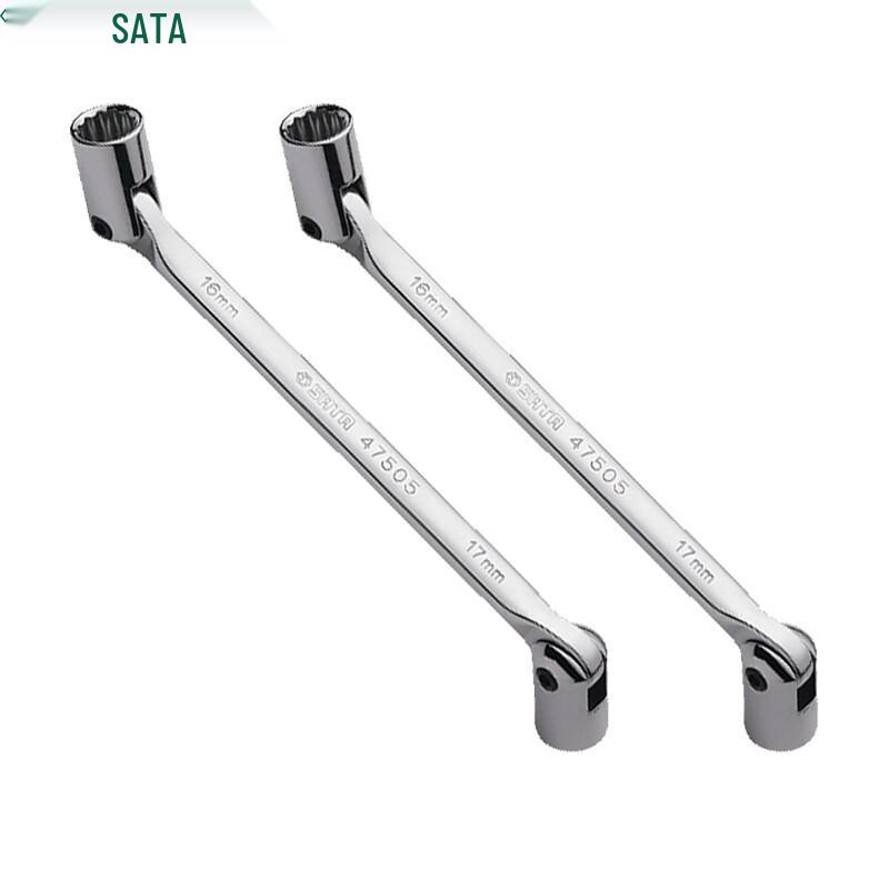 SATA Fully Polished Double-Ended Angled Socket Wrench 12X13mm
