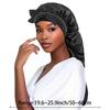 European & American Style Satin Sleep Cap with Bow and Long Tail for Women - High Elasticity, Large Head Circumference, Hair Protection
