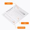 uxcell 3pcs High-Precision SEC Size Estimation Chart, 170x155mm, 0.12mm, Transparency Defect Detection Film Ruler for Measuring Diameter Area and Line