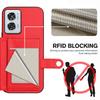 For Motorola Edge 50 Fusion 5G Case RFID Blocking Card Holder Kickstand TPU + PU Leather Phone Back Cover