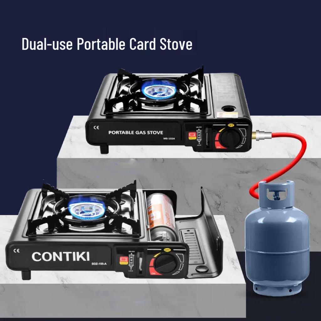 Portable Outdoor Butane Gas Camping Stove & Cookware Set for BBQ and Hot Pot