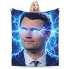 Warm Soft Blankets Camping Charlie Kirk Funny Meme Throw Blanket Novelty  Bedspread For Outdoor