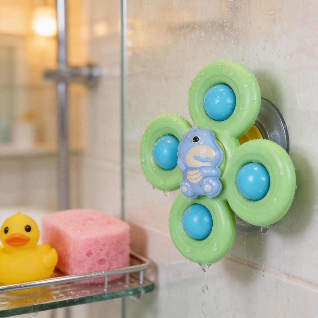 Infant Spinner Toy Pack With Plastic Material For Bath And Classroom Fun