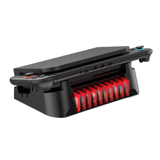 Game Console Horizontal Stand for Switch/OLED Non-slip Heat Dissipation Space Saving Game Console Storage Base with 10 Game Card Organizer Slots