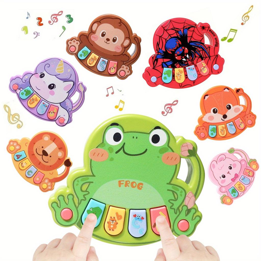 Baby Cartoon Animal Finger Piano Toy Electronic Musical Keyboard Early Educational Instrument Gift For Toddler Kids