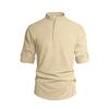 New Men's Casual Blouse Cotton Linen Shirt Loose Tops Long Sleeve Tee Shirt Spring Autumn Casual Handsome Men's Shirts
