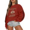 Women's Casual Fashion Round Neck Long Sleeve Halloween Printed Sweatshirt
