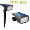 2-4Pcs Solar Powered 50/53LED Lamp Adjustable Solar Spotlight In-Ground IP65 Waterproof Landscape Wall Light Outdoor Lighting