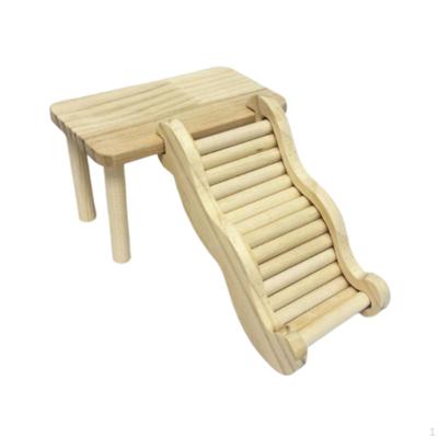 Hamster Play Wooden with Ladder Animal Climbing Stair Activity Playground Habitat Cage Accessories