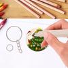 Blank Wooden Keychain Craft Supplies with Split Rings and Chains, Plain Pieces for Writing, Painting, and Handmade Gifts