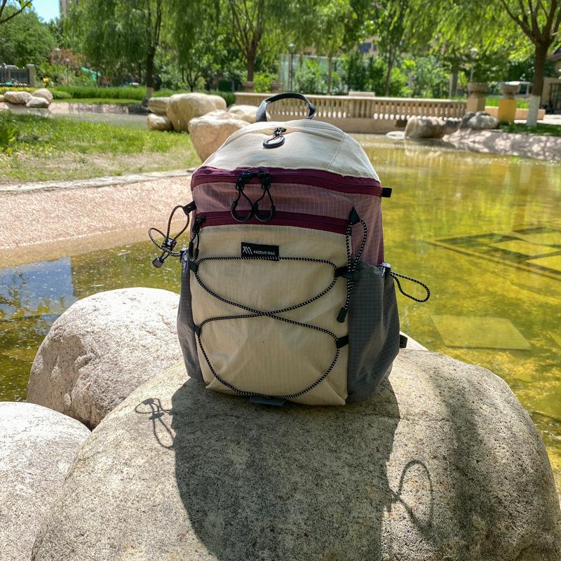 Schoolbag Lime Yellow Rope Bundle Bag Backpack College Student Light Oxygen Refreshing Sense Short-distance Carry-on Outdoor Travel Backpack