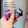 Colorful Cartoon Animal Couple Keychains Key Ring Women Men New Bling Cute Pet Bag Car Holder Airpods Box Jewelry Friend Gift