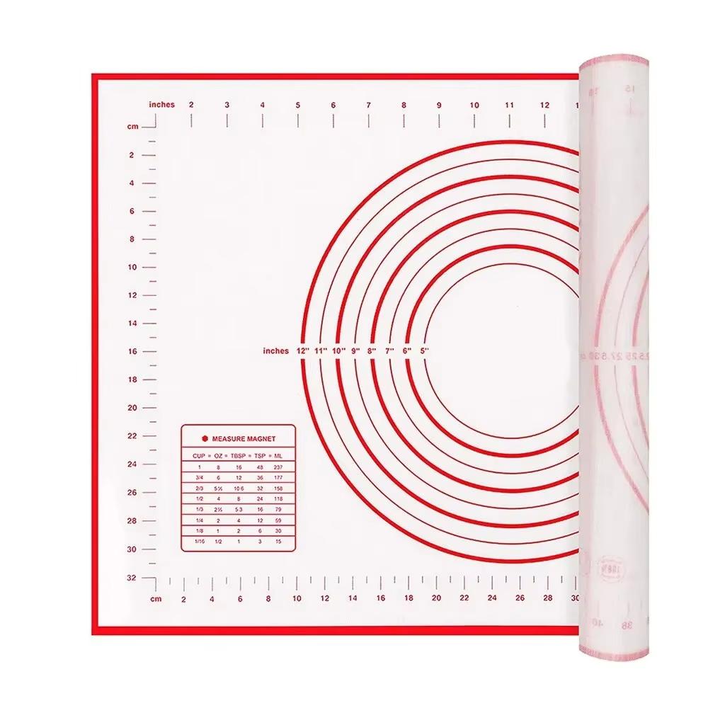 Food Grade Silicone Baking Mat Non-slip Pastry Mat for Rolling Out Dough Making Pie Crust and Fondant with Measuring Function
