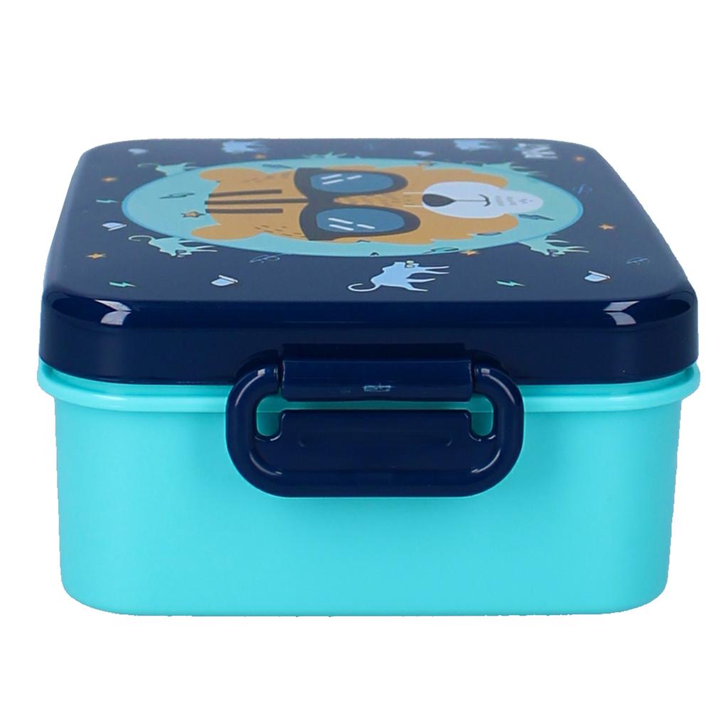 Les Trésors De Lily [A3071] - Lunchbox 'Tiger' blau orange - 16x13x5 cm